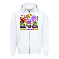 White mardi gras rca resident care assistant Zipper Hoodie - AdoDesignShop