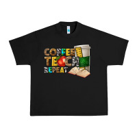 Black coffee teach repeat Urban Heavy Tee - texasbilliewilder