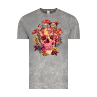 Cloud Rock Floral skeleton with mushrooms Vintage Tee - RanaPortraitStore