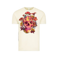 Vintage Arctic Floral skeleton with mushrooms Vintage Tee - RanaPortraitStore