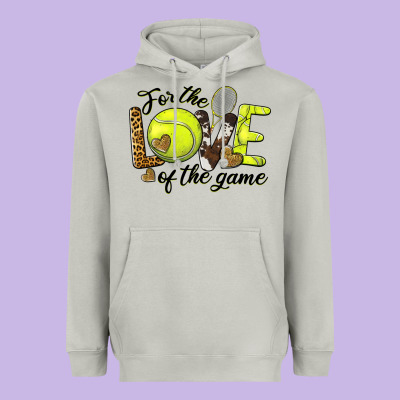 For The Love Of The Game Tennis Heavyweight Hoodie Designed By Barkaloodesign