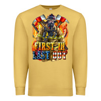 Antique Gold First In last Out American Firefighter Premium Sweatshirt - LillyAllenDesigns