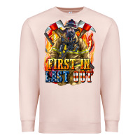 Pale Pink First In last Out American Firefighter Premium Sweatshirt - LillyAllenDesigns