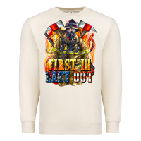 Sandshell First In last Out American Firefighter Premium Sweatshirt - LillyAllenDesigns