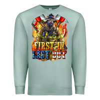 Seafoam First In last Out American Firefighter Premium Sweatshirt - LillyAllenDesigns