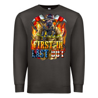 Smoke First In last Out American Firefighter Premium Sweatshirt - LillyAllenDesigns