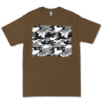 Cacao black and white camouflage background Premium Tee - Artiststas