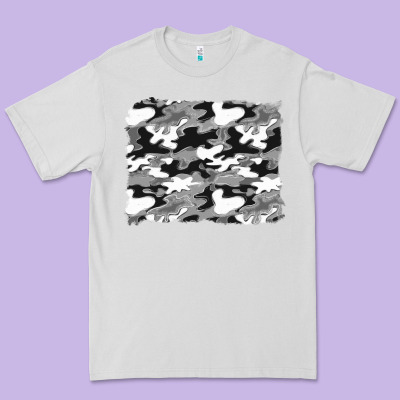 Black And White Camouflage Background Premium Tee Designed By Artiststas