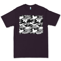 Plum black and white camouflage background Premium Tee - Artiststas