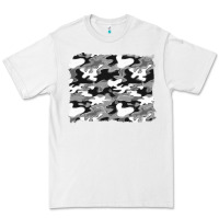 White black and white camouflage background Premium Tee - Artiststas