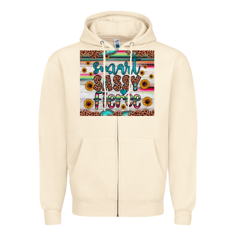 Smart  Sassy Fierce Zipper Hoodie by JahusDesignShop | Teevron