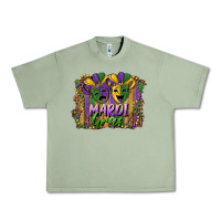 Oil Green mardi gras mask with leopard background Urban Heavy Tee - RanaPortraitStore
