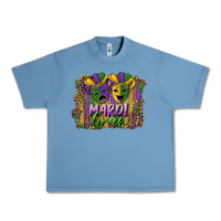 Pebble Blue mardi gras mask with leopard background Urban Heavy Tee - RanaPortraitStore