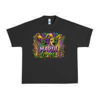 Pigment Black mardi gras mask with leopard background Urban Heavy Tee - RanaPortraitStore