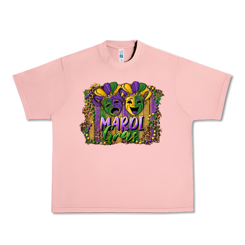 Mardi Gras Mask With Leopard Background Urban Heavy Tee by RanaPortraitStore | Teevron