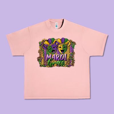 Mardi Gras Mask With Leopard Background Urban Heavy Tee Designed By Ranaportraitstore