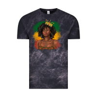Cloud Black black queen with juneteenth flag Vintage Tee - texasbilliewilder