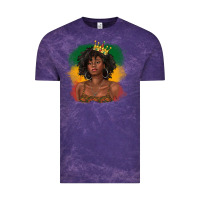 Cloud Purple black queen with juneteenth flag Vintage Tee - texasbilliewilder