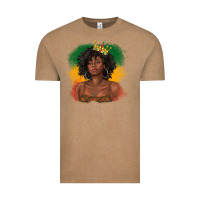 Vintage Coffee black queen with juneteenth flag Vintage Tee - texasbilliewilder