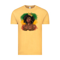 Vintage Mustard black queen with juneteenth flag Vintage Tee - texasbilliewilder