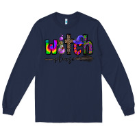 Navy witch please Long Sleeve Tee - CowhideDigitalArt
