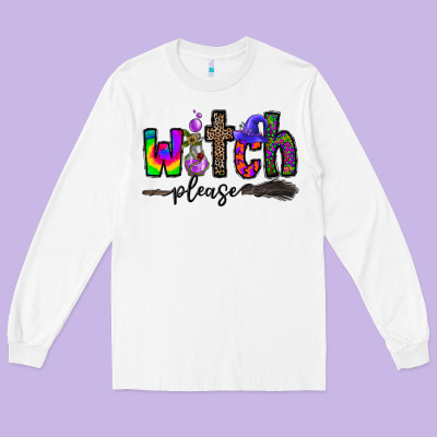 Witch Please Long Sleeve Tee Designed By Cowhidedigitalart