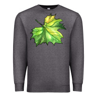 Charcoal Heather green leaf Premium Sweatshirt - BarkalooDesign