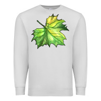Dove Grey green leaf Premium Sweatshirt - BarkalooDesign