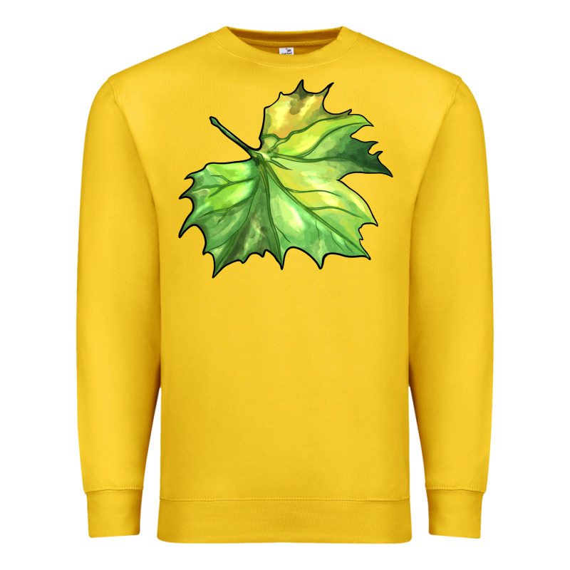 Green Leaf Premium Sweatshirt by BarkalooDesign | Teevron