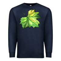 Navy green leaf Premium Sweatshirt - BarkalooDesign