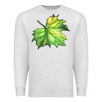 Oatmeal Heather green leaf Premium Sweatshirt - BarkalooDesign