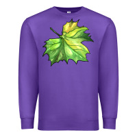 Purple green leaf Premium Sweatshirt - BarkalooDesign