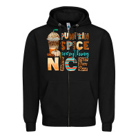 Black pumpkin spice everything nice Zipper Hoodie - AdoDesignShop