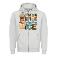 Dove Grey pumpkin spice everything nice Zipper Hoodie - AdoDesignShop
