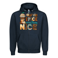 Navy pumpkin spice everything nice Zipper Hoodie - AdoDesignShop