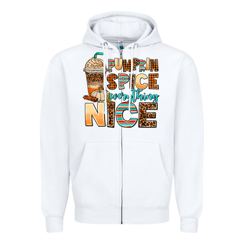 Pumpkin Spice Everything Nice Zipper Hoodie by AdoDesignShop | Teevron