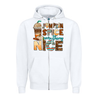 White pumpkin spice everything nice Zipper Hoodie - AdoDesignShop