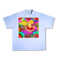Grape Ice fruits leopard tie dye seamless pattern Urban Heavy Tee - Zillion Design Studio