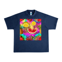 Navy fruits leopard tie dye seamless pattern Urban Heavy Tee - Zillion Design Studio