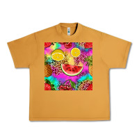 Peanut Butter fruits leopard tie dye seamless pattern Urban Heavy Tee - Zillion Design Studio