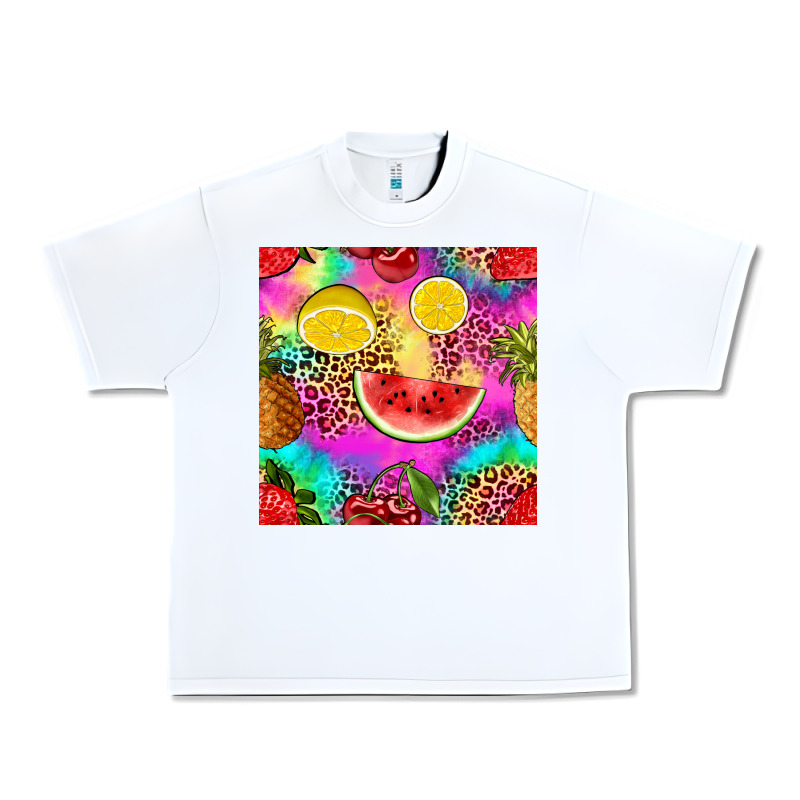 Fruits Leopard Tie Dye Seamless Pattern Urban Heavy Tee by Zillion Design Studio | Teevron