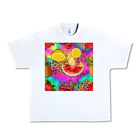 White fruits leopard tie dye seamless pattern Urban Heavy Tee - Zillion Design Studio