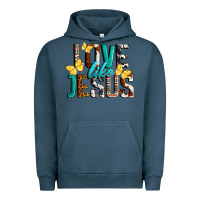 Pigment Midnight Navy Love Like Jesus Urban Hoodie - LillyAllenDesigns