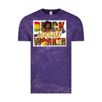 Cloud Purple black social worker Vintage Tee - texasbilliewilder