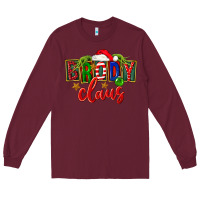 Burgundy Christmas brody claus Long Sleeve Tee - FaDigitalArtStudio