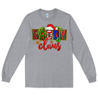 Heather Grey Christmas brody claus Long Sleeve Tee - FaDigitalArtStudio