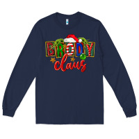 Navy Christmas brody claus Long Sleeve Tee - FaDigitalArtStudio