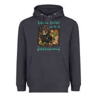 Smoke life is better with a dachshund Heavyweight Hoodie - BarkalooDesign