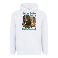 White life is better with a dachshund Heavyweight Hoodie - BarkalooDesign