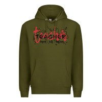Army Green christmas teacher Premium Hoodie - MaliasSmallBusiness